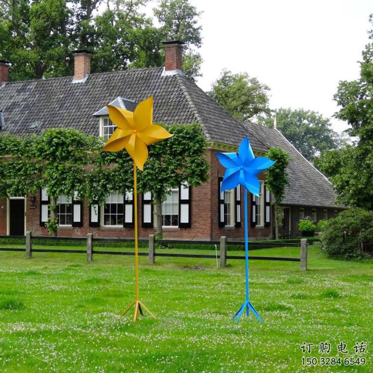 步行街風車雕塑廠家 剪紙游樂場小品 不銹鋼風車雕塑價格