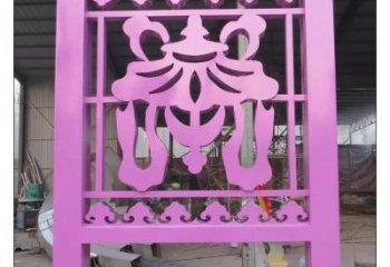 彩繪屏風雕塑廠家 現代鏤空擺件 街頭不銹鋼屏風雕塑