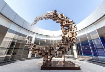 現代月亮雕塑廠家 鏡面小品 步行街不銹鋼月亮雕塑生產