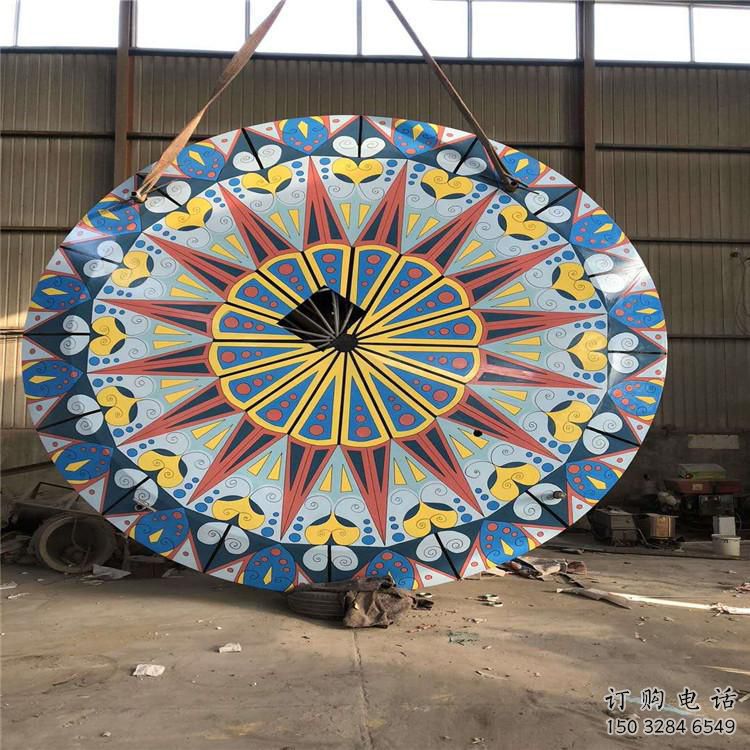 創意圓環雕塑廠家 彩繪烤漆小品 公園不銹鋼圓環雕塑生產