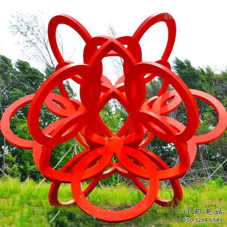 中式雙環(huán)雕塑廠家 烤漆公園小品 戶外不銹鋼雙環(huán)雕塑生產(chǎn)