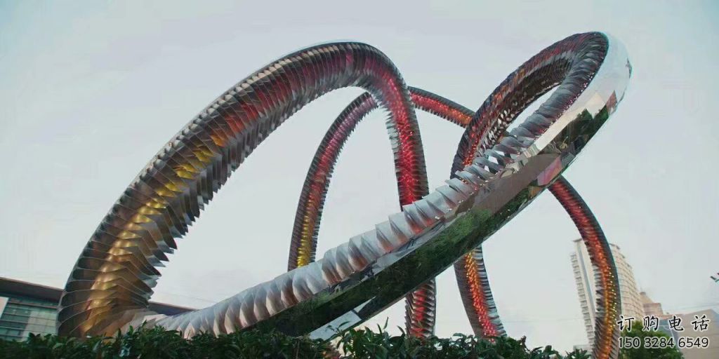 異形環(huán)形雕塑廠家 現(xiàn)代公園小品 戶外不銹鋼環(huán)形雕塑生產(chǎn)