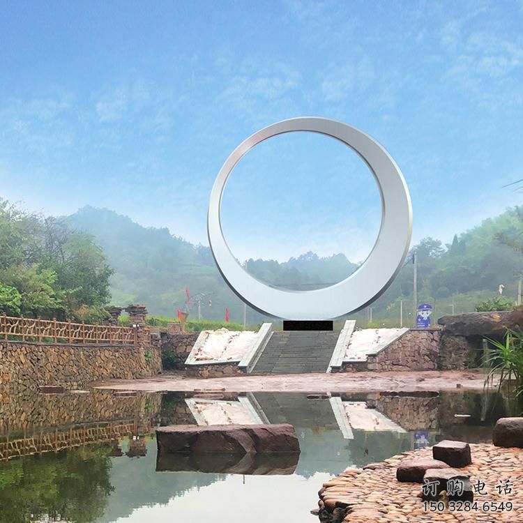 歐式圓圈雕塑廠家 抽象公園擺件 鏡面不銹鋼圓圈雕塑生產(chǎn)