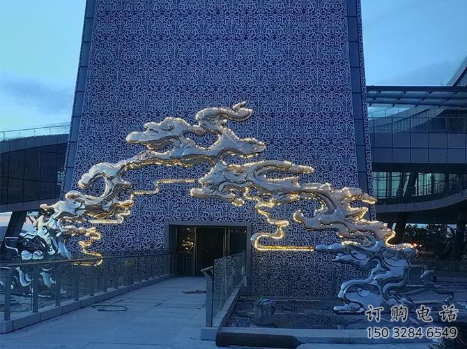 鏡面大門雕塑廠家 烤漆大型擺件 創(chuàng)意不銹鋼大門雕塑生產(chǎn)