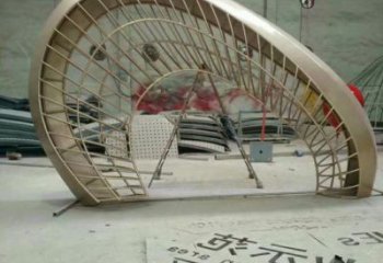 抽象拱門雕塑廠家 烤漆小品 戶外不銹鋼拱門雕塑生產