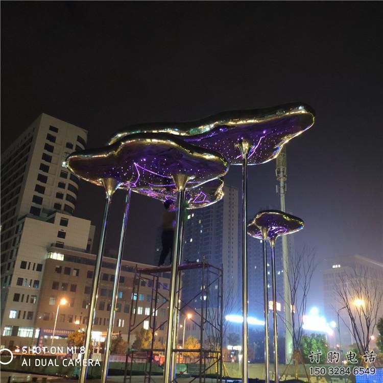 抽象云朵雕塑廠家 現代小品 戶外不銹鋼云朵雕塑生產