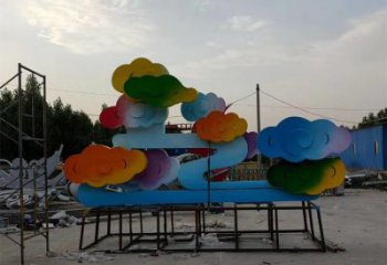 烤漆云朵雕塑廠家 廣場小品 戶外不銹鋼云朵雕塑生產