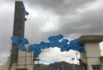 中式云朵雕塑廠家 現(xiàn)代公園小品 創(chuàng)意不銹鋼云朵雕塑生產