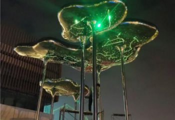 創(chuàng)意云朵雕塑廠家 鏡面小品 公園不銹鋼云朵雕塑定做