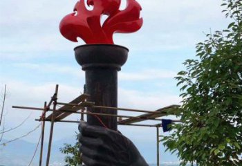 創(chuàng)意火把雕塑廠家 廣場(chǎng)小品 公園不銹鋼火把雕塑結(jié)構(gòu)