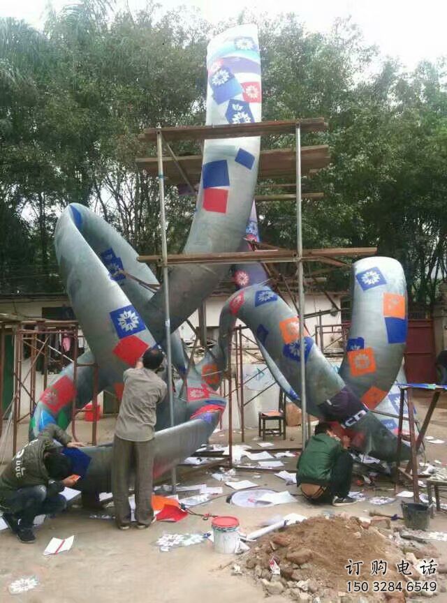 中式飄帶雕塑廠家 烤漆小品 游樂(lè)場(chǎng)不銹鋼飄帶雕塑生產(chǎn)