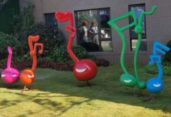 步行街音符雕塑廠家 游樂場小品 大型不銹鋼音符雕塑價格