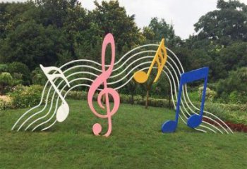 歐式樂譜雕塑廠家 抽象擺件 音樂不銹鋼樂譜雕塑生產(chǎn)