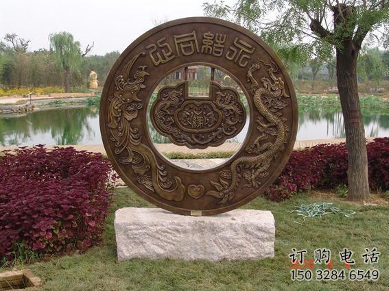 廣場古幣雕塑廠家 現代創意小品 大型古幣雕塑生產