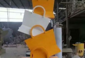 園林提包雕塑廠(chǎng)家 烤漆小品 中式不銹鋼提包雕塑制作