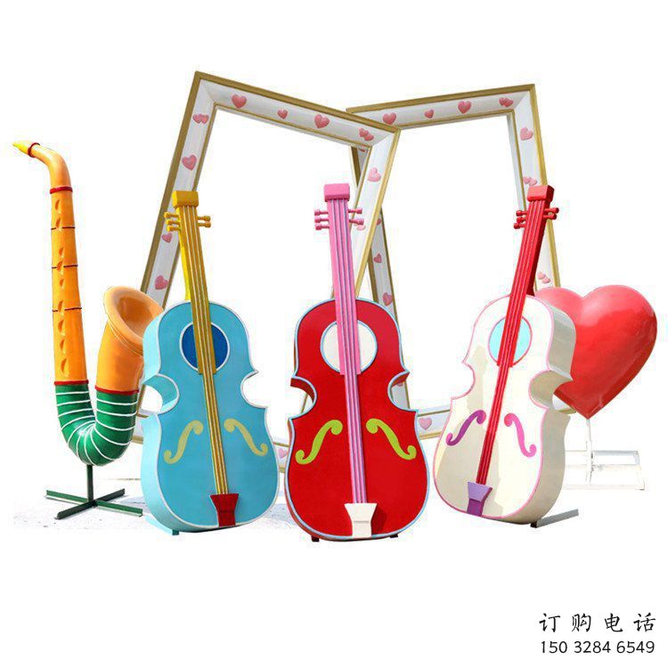 公園小提琴雕塑廠家 戶外擺件 大型不銹鋼小提琴雕塑