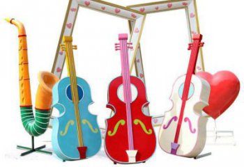 公園小提琴雕塑廠家 戶(hù)外擺件 大型不銹鋼小提琴雕塑