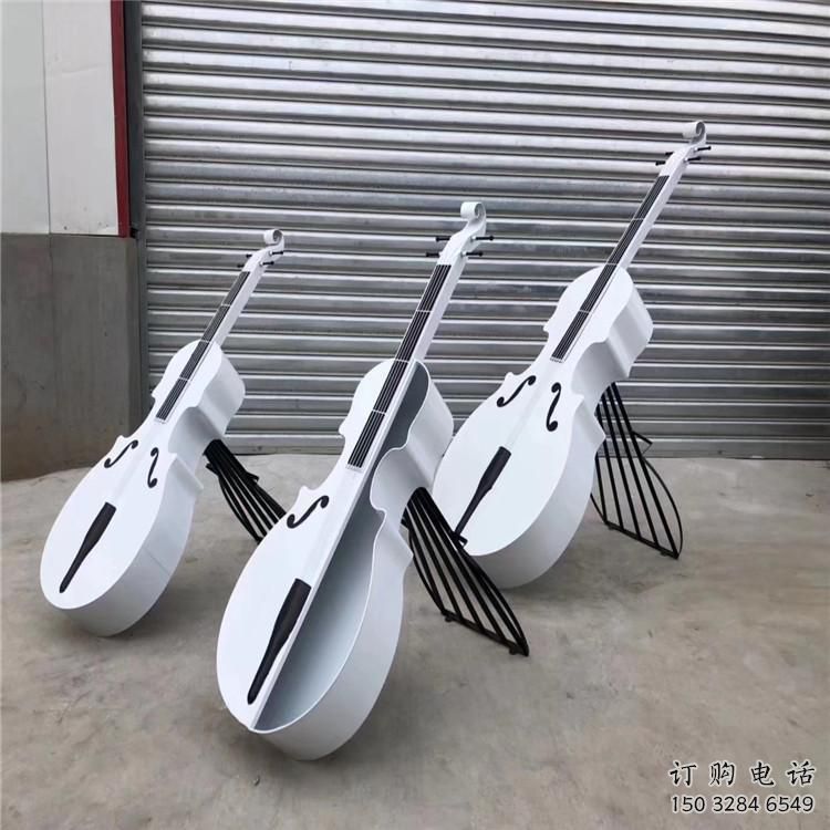 中式吉他雕塑廠家 公園小品 游樂場不銹鋼吉他雕塑