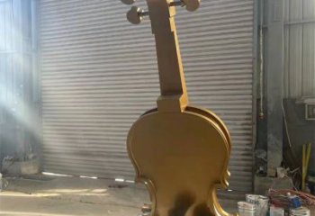 幾何吉他雕塑廠家 現(xiàn)代小品 創(chuàng)意不銹鋼吉他雕塑制作