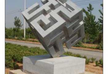 廣場二維碼雕塑廠家 抽象小品 現(xiàn)代不銹鋼二維碼雕塑制作