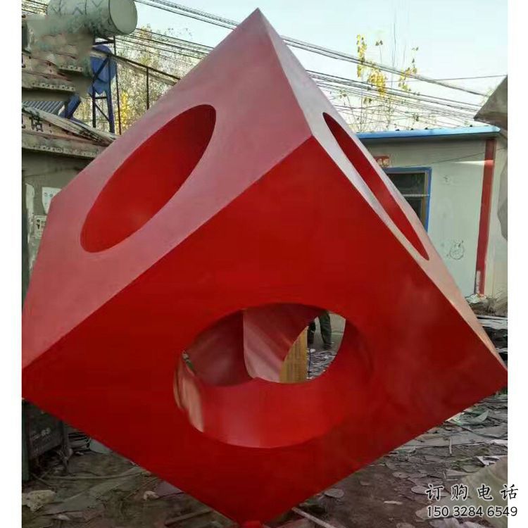 大型正方形雕塑廠家 鍛造小品 現代不銹鋼正方形雕塑廠