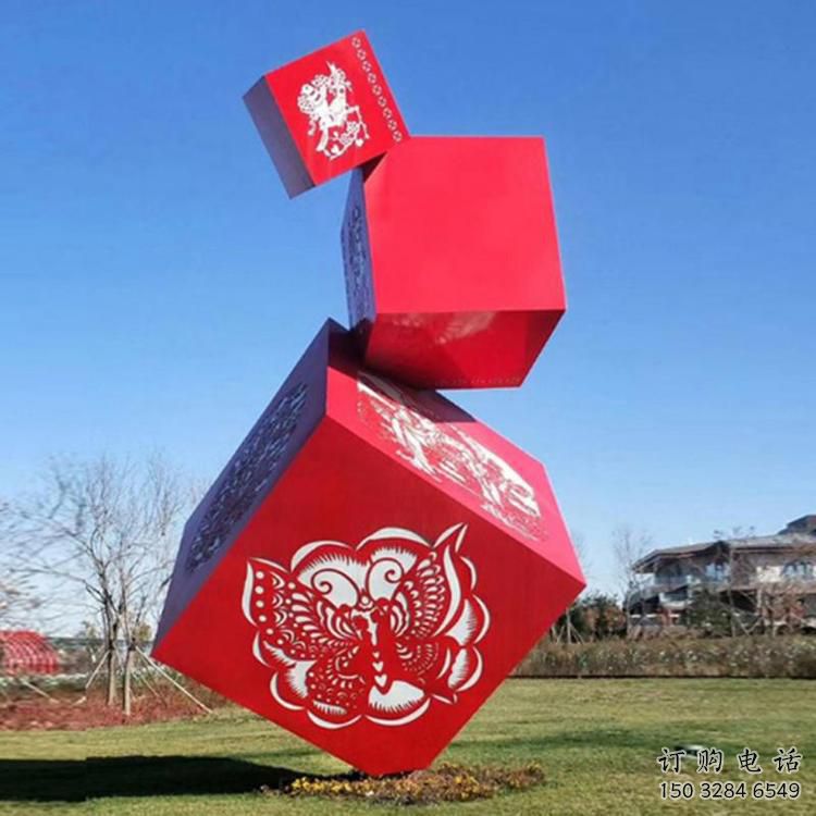 創意幾何體雕塑廠家 廣場小品 公園不銹鋼幾何體雕塑廠