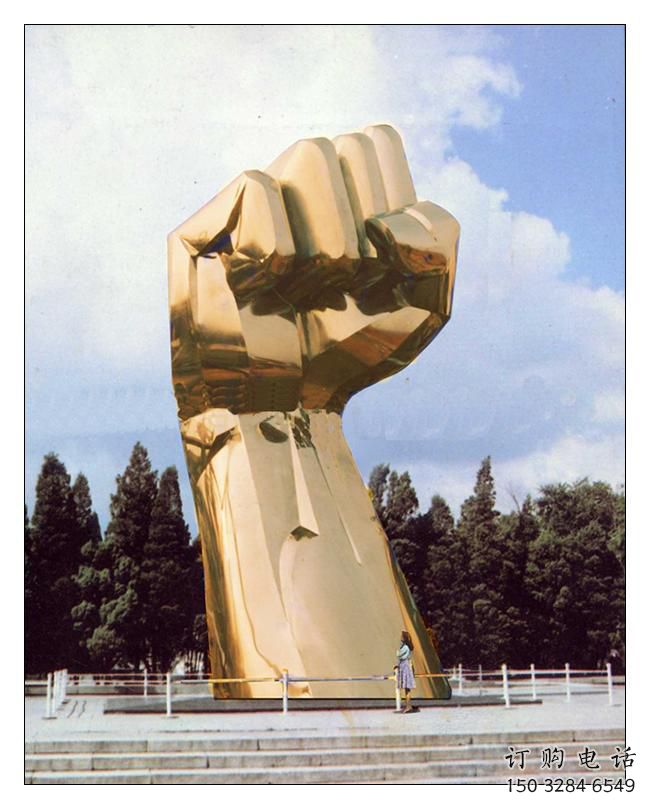 廣場拳頭雕塑廠家 創意小品 現代不銹鋼拳頭雕塑廠