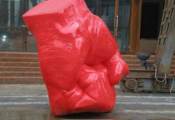 彩繪拳頭雕塑廠家 抽象擺件 街頭不銹鋼拳頭雕塑廠