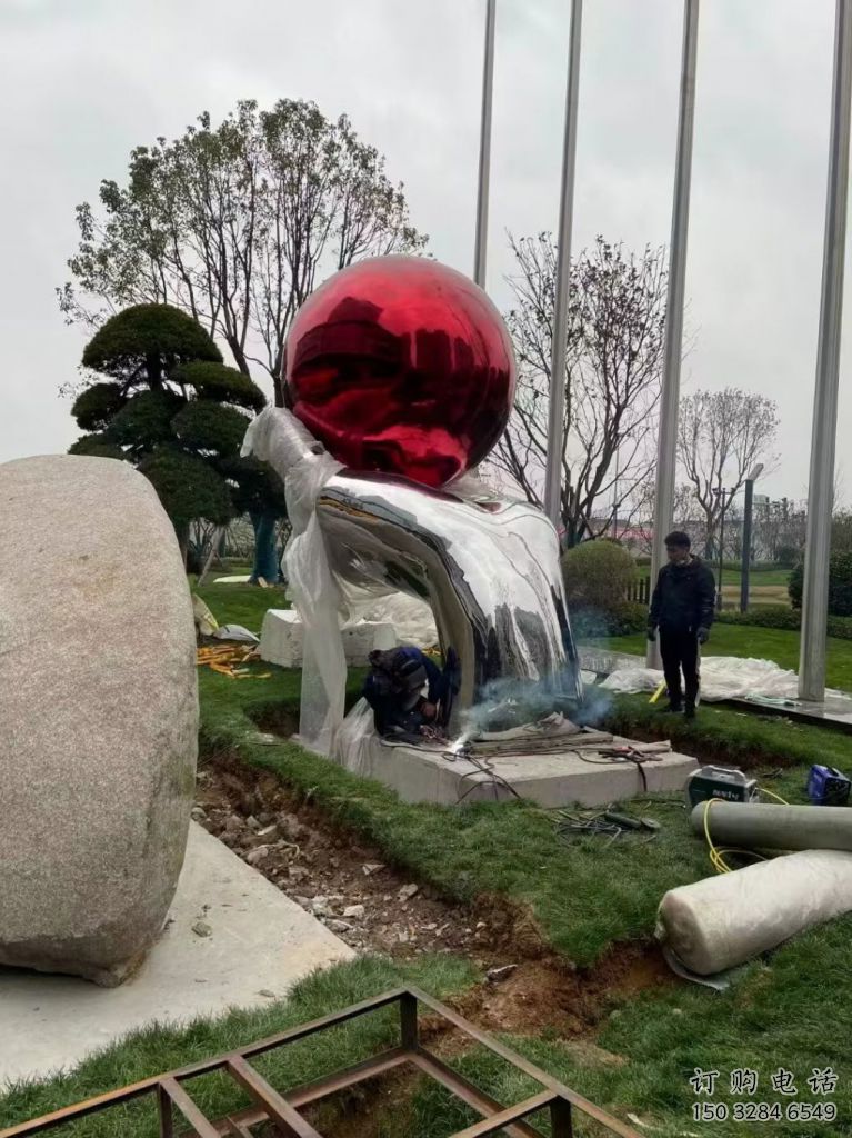 商業街佛手雕塑廠家 街頭擺件 大型不銹鋼佛手雕塑廠