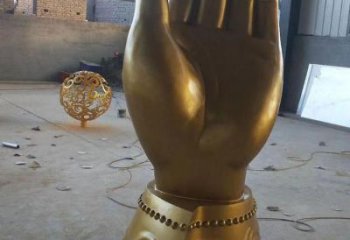 抽象佛手雕塑廠家 創(chuàng)意小品 戶外不銹鋼佛手雕塑廠