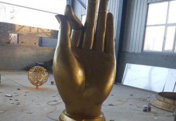 異形佛手雕塑廠家 現(xiàn)代小品 大型不銹鋼佛手雕塑廠