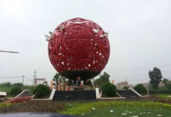 公園紅日雕塑廠家 戶外擺件 大型不銹鋼紅日雕塑廠