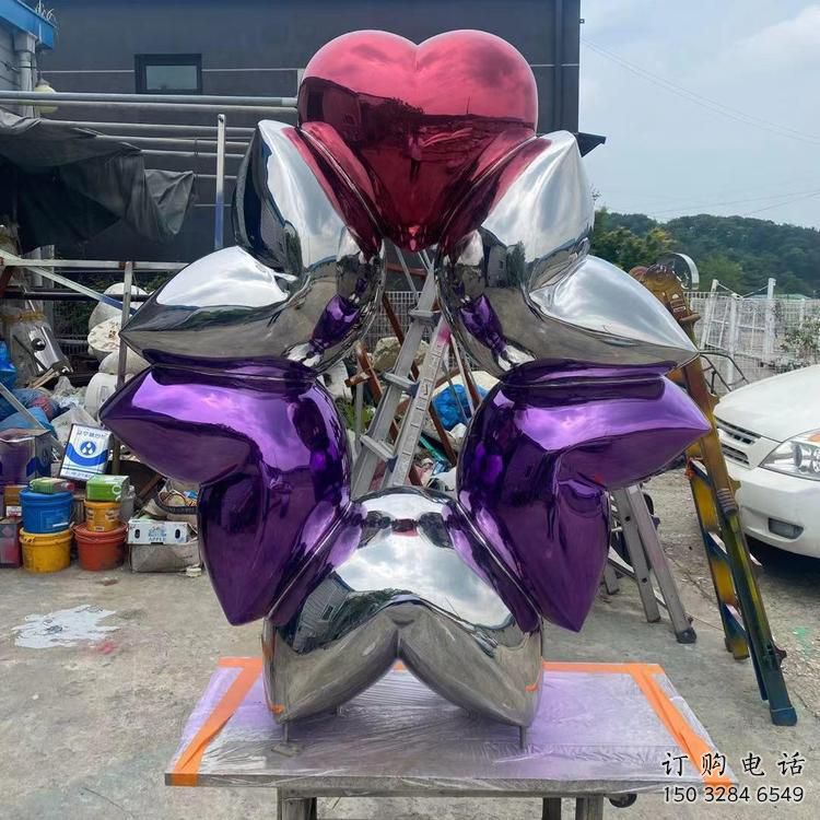 電鍍愛心雕塑廠家 園林擺件 戶外不銹鋼愛心雕塑廠