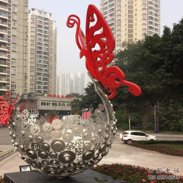 現(xiàn)代路標雕塑廠家 大型別墅區(qū)擺件 創(chuàng)意不銹鋼路標雕塑廠