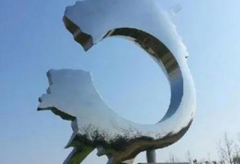 鏡面路標雕塑廠家 大型擺件 現代不銹鋼路標雕塑廠