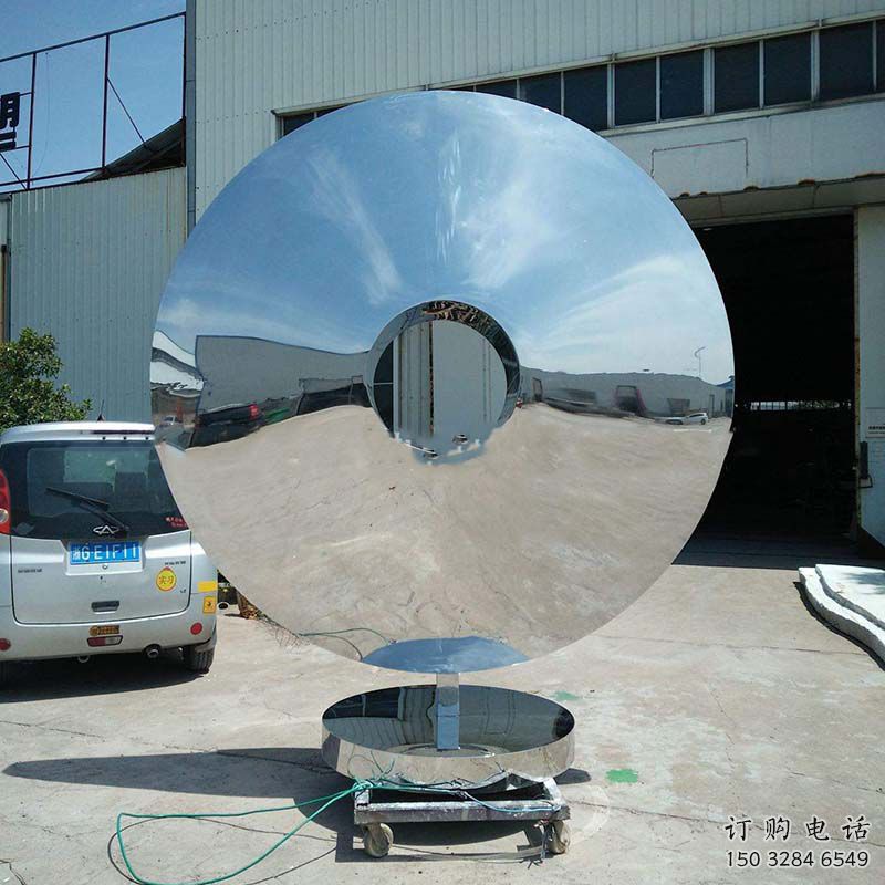 大型圓盤雕塑廠家 廣場小品 現代不銹鋼圓盤雕塑廠