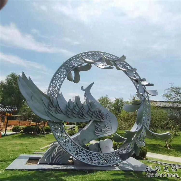 幾何圓盤雕塑廠家 創意小品 鏤空不銹鋼圓盤雕塑廠