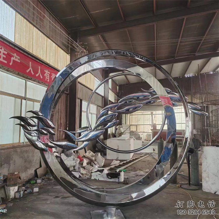 中式圓盤雕塑廠家 現(xiàn)代小品 游樂場不銹鋼圓盤雕塑廠