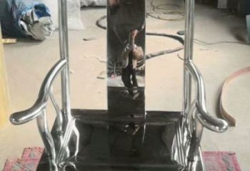 鏡面椅子雕塑廠家 大型擺件 現(xiàn)代不銹鋼椅子雕塑廠