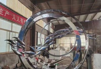 中式圓盤雕塑廠家 現代小品 游樂場不銹鋼圓盤雕塑廠