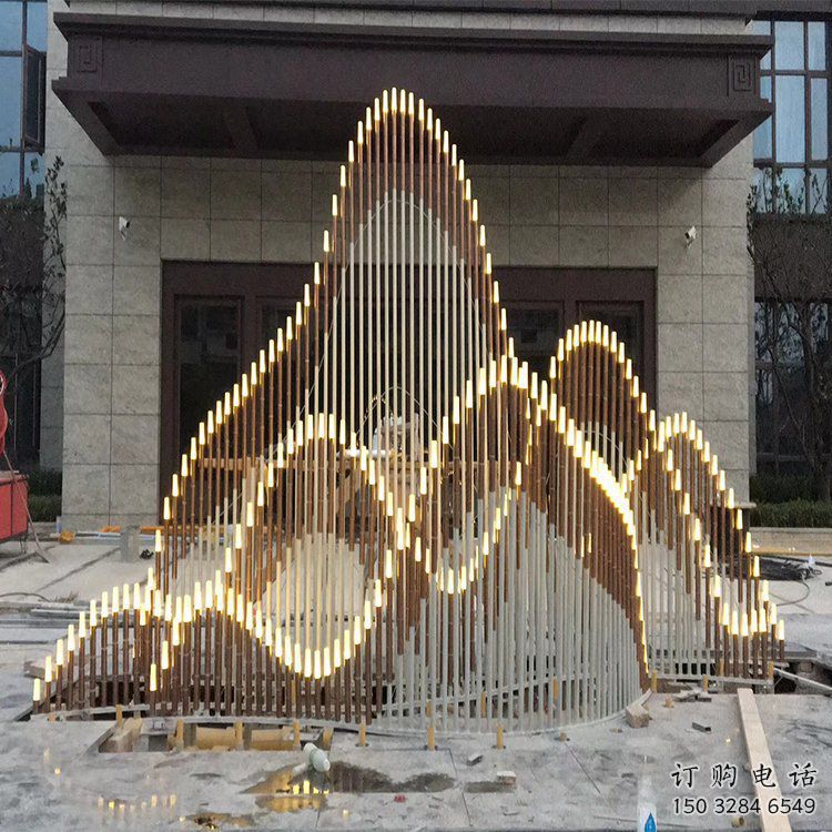 鋼管假山雕塑廠家 異形小品 大型不銹鋼假山雕塑廠