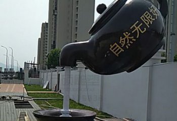 懸空水壺雕塑廠家 大型別墅區小品 現代不銹鋼水壺雕塑廠