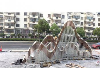 創(chuàng)意假山雕塑廠家 鏤空抽象小品 公園不銹鋼假山雕塑廠