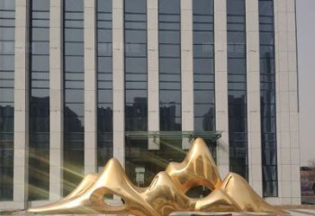 創意群山雕塑廠家 啞光小品 公園不銹鋼群山雕塑廠