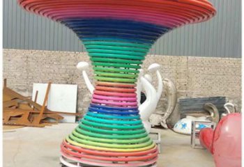 游樂場花瓶雕塑廠家 烤漆擺件 電鍍不銹鋼花瓶雕塑廠