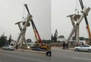 園林螺釘雕塑廠家 鏡面小品 中式不銹鋼螺釘雕塑廠家