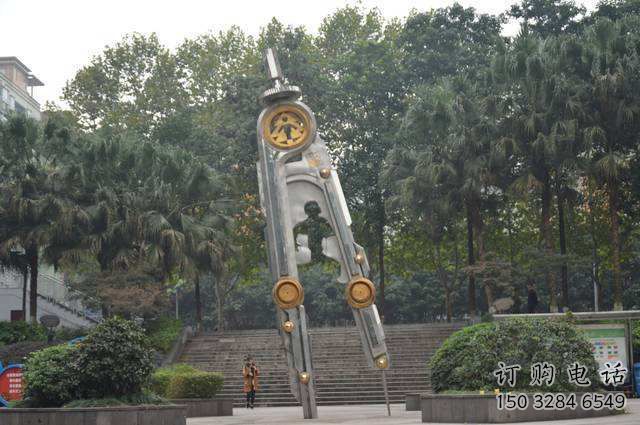 廣場圓規雕塑廠家 創意小品 現代不銹鋼圓規雕塑廠