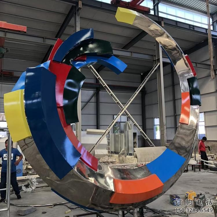 創意彩虹雕塑廠家 歐式小品 公園不銹鋼彩虹雕塑廠