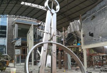 大型圓規(guī)雕塑廠家 鍛造小品 現(xiàn)代不銹鋼圓規(guī)雕塑廠
