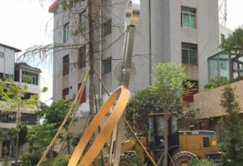 中式圓規雕塑廠家 公園小品 游樂場不銹鋼圓規雕塑廠